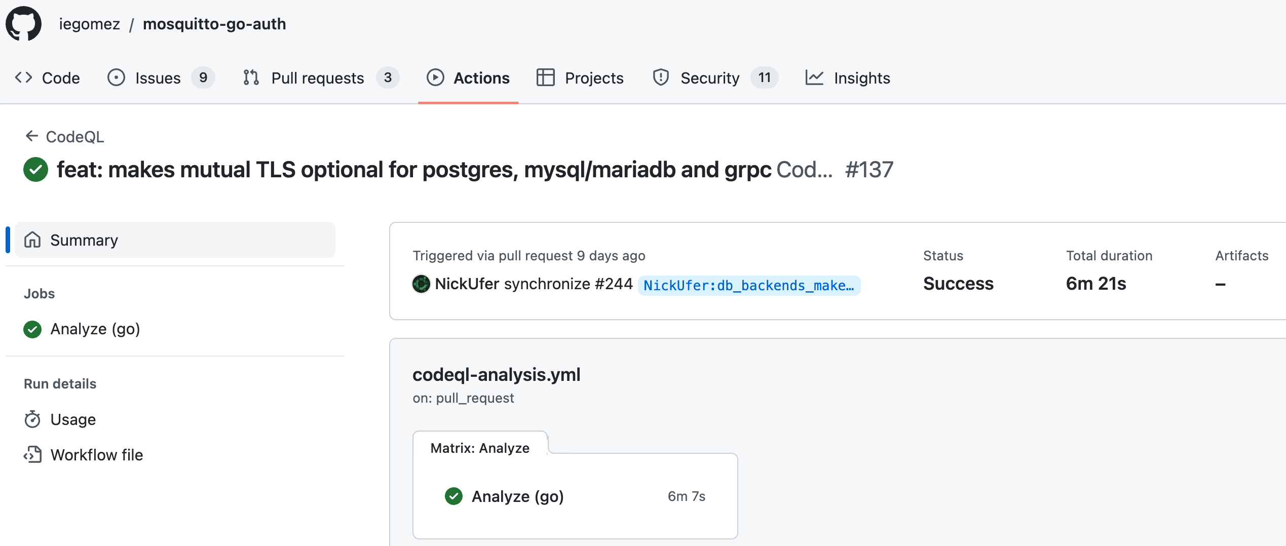 Motivating example - Analysis logs