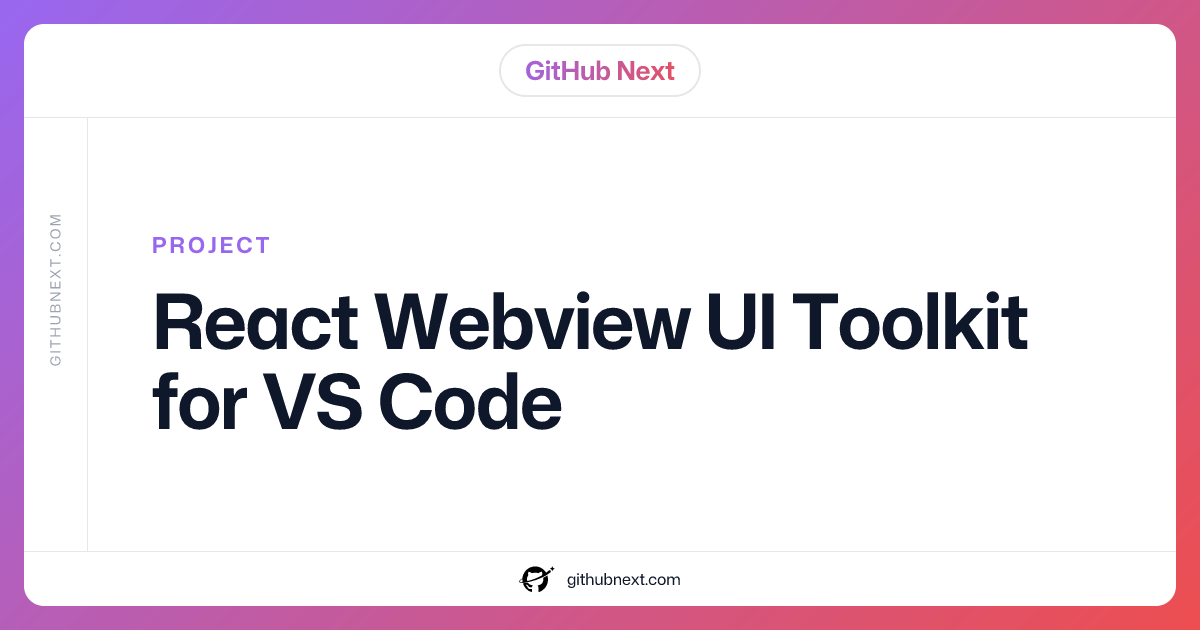 React Webview UI Toolkit for VS Code
